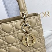 Dior Lady Medium Beige Bag - 24x12x20cm - 4