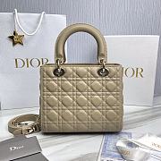 Dior Lady Medium Beige Bag - 24x12x20cm - 5