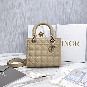 Dior Lady Cannage Beige Bag - 24x12x20cm