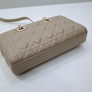 Dior Medium Lady D-Joy Bag Taupe Cannage Lambskin - 26x13.5x5cm - 4