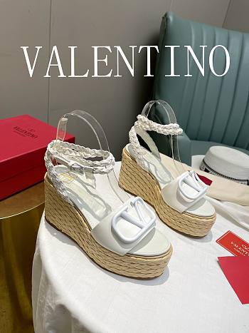 Valentino White Platform Sandals 