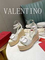 Valentino White Platform Sandals  - 3