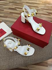 Valentino Garavani Stud White Sandals - 1