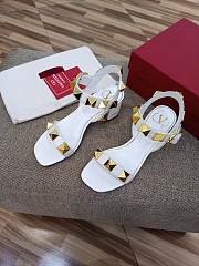 Valentino Garavani Stud White Sandals - 4