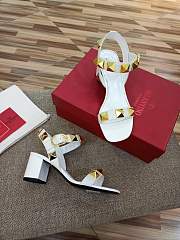 Valentino Garavani Stud White Sandals - 2