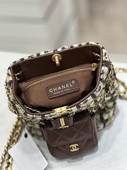 CHANEL| Small Backpack Wool Tweed - 17x16.5x12cm - 3