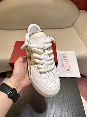 Valentino Unisex One Stud White Sneakers - 4