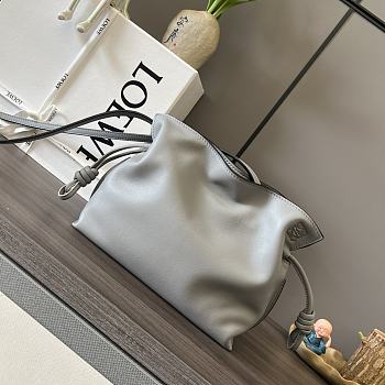 Loewe Mini Flamenco clutch In Pearl Grey - 23x18x9cm