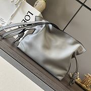 Loewe Flamenco clutch In Pearl Grey - 30x24.5x10.5cm - 1