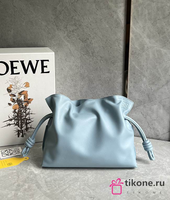 Loewe Flamenco Clutch In Blue - 30x24.5x10.5cm - 1