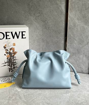 Loewe Flamenco Clutch In Blue - 30x24.5x10.5cm