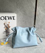 Loewe Flamenco Clutch In Blue - 30x24.5x10.5cm - 5