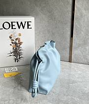 Loewe Flamenco Clutch In Blue - 30x24.5x10.5cm - 4