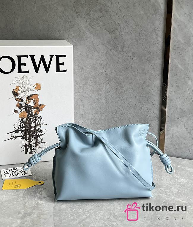 Loewe Mini Flamenco Clutch In Blue - 23x18x9cm - 1