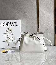 LOWEVE| Flamenco White Mini Leather Clutch Bag - 23.5x18x9cm - 4