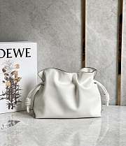 LOWEVE| Flamenco White Larger Leather Clutch Bag - 30x24.5x10cm - 1