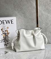 LOWEVE| Flamenco White Larger Leather Clutch Bag - 30x24.5x10cm - 5