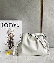 LOWEVE| Flamenco White Larger Leather Clutch Bag - 30x24.5x10cm - 4