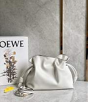 LOWEVE| Flamenco White Larger Leather Clutch Bag - 30x24.5x10cm - 2