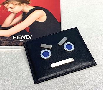 Fendi| Black Adorned Bifold Wallet