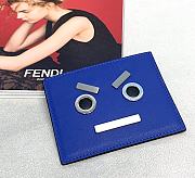 Fendi| Blue Adorned Bifold Wallet - 1