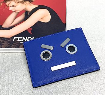 Fendi| Blue Adorned Bifold Wallet