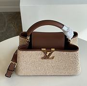 Louis Vuitton Raffia Capucines Brown Leather - 27x18x9cm - 2