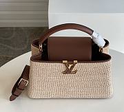 Louis Vuitton Larger Raffia Capucines Brown Leather - 31.5x20x11cm - 2