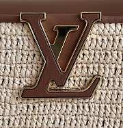 Louis Vuitton Larger Raffia Capucines Brown Leather - 31.5x20x11cm - 5