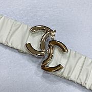 CHANEL| White Elastic Belt Width 30mm - 2