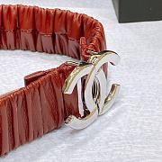 CHANEL| Red Elastic Belt Width 30mm - 2