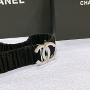 CHANEL| Black Fabric Elastic Belt Width 30mm  - 2