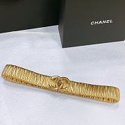 CHANEL| Gold Elastic Belt Width 30mm - 4