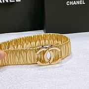 CHANEL| Gold Elastic Belt Width 30mm - 3