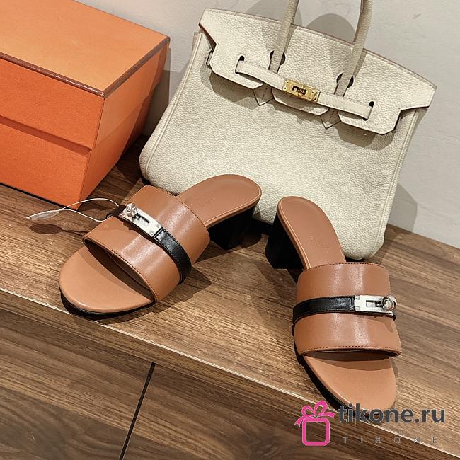 Hermes Brown Gigi 50 Sandals - 1