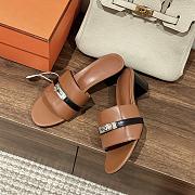 Hermes Brown Gigi 50 Sandals - 3