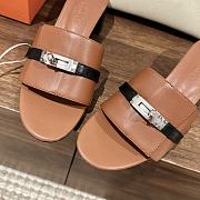 Hermes Brown Gigi 50 Sandals - 5