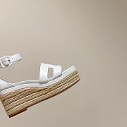 Hermès Elda Espadrille White Sandals - 5