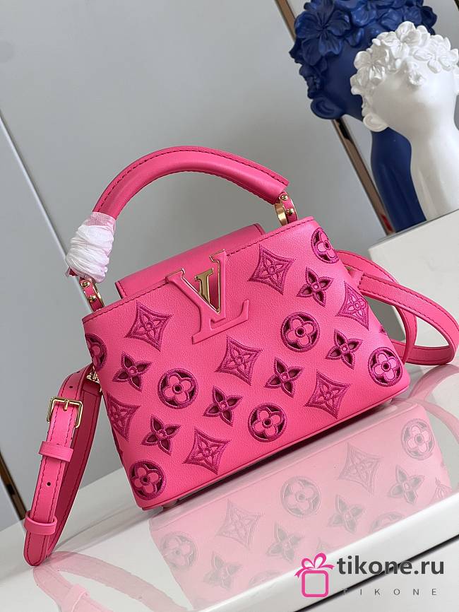 Louis Vuitton Small Nicolas Pink Capucines - 21x14x8cm - 1