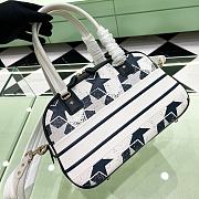 Dior Christian Bowling White Leather Handbag - 33x21x12cm - 3