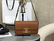 Celine Triomple Brown Leather Bag - 20x10x4cm - 1