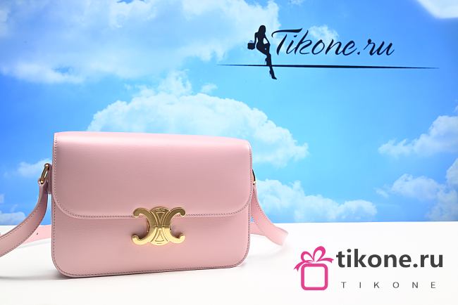 Celine Triomphe Pink Leather Bag  - 1