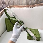 Gucci Belt In White&Green 2cm - 4