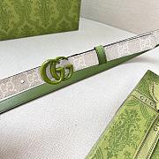 Gucci Belt In White&Green 2cm - 3