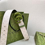 Gucci Belt In White&Green Width 4cm - 2