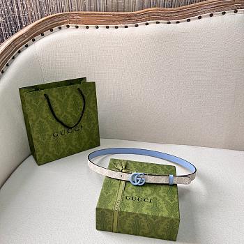 Gucci Belt In White&Blue 2cm