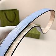 Gucci Belt In White&Blue 2cm - 4