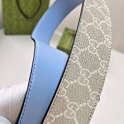 Gucci Belt In White&Blue 4cm - 5