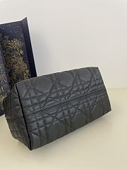 Medium Dior Toujours Bag Black Macrocannage Calfskin - 28.5x21.5x17cm - 4