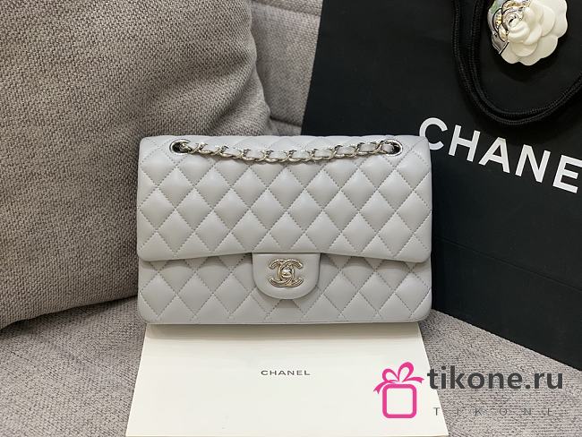 Chanel 25 Classic Lambskin In Grey - 1